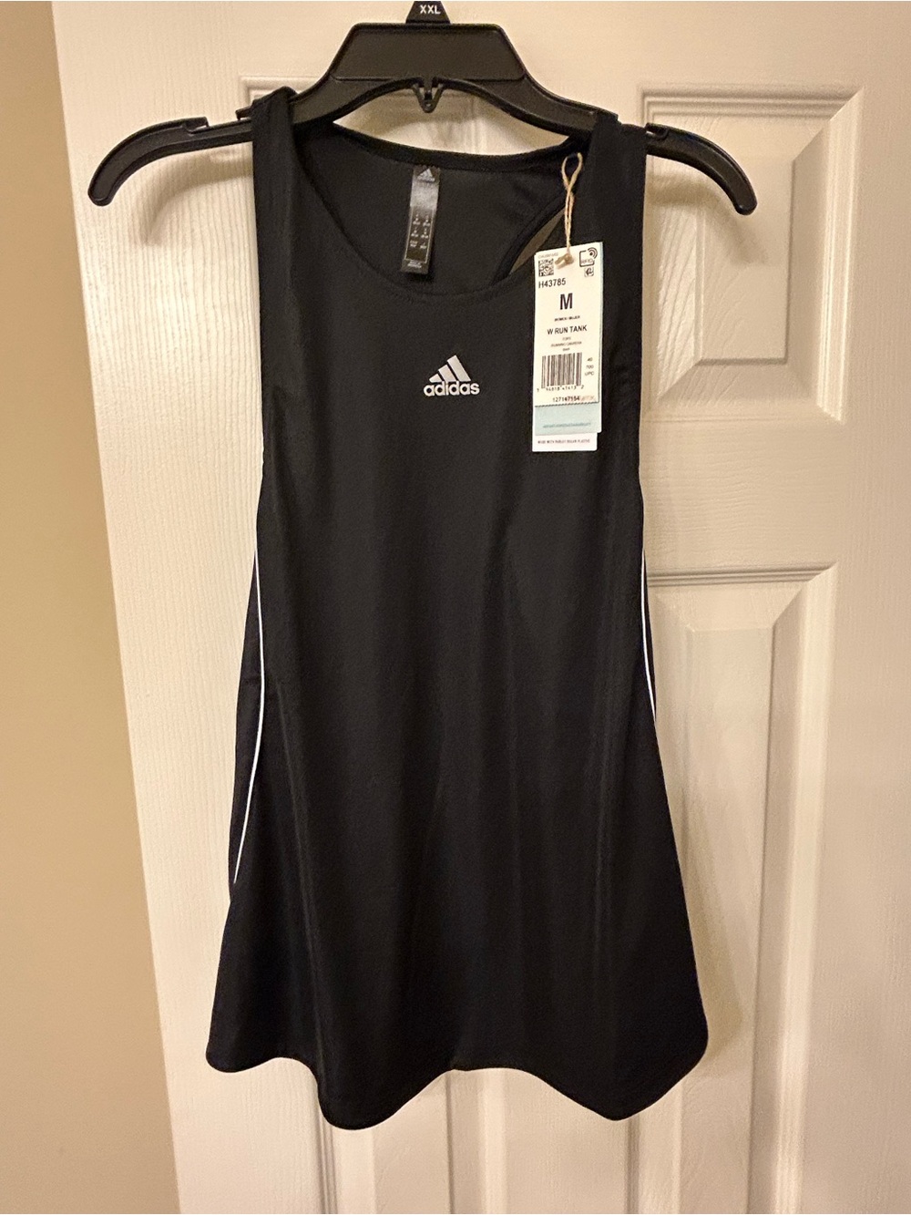 adidas Black Women's Athletic Tank with White Trim